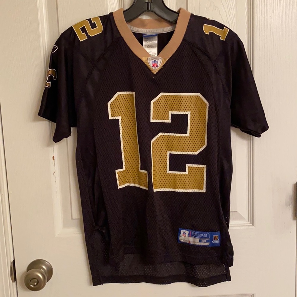NFL New Orleans Saints Black On-Field Youth Jersey #12 Colston Medium 10-12